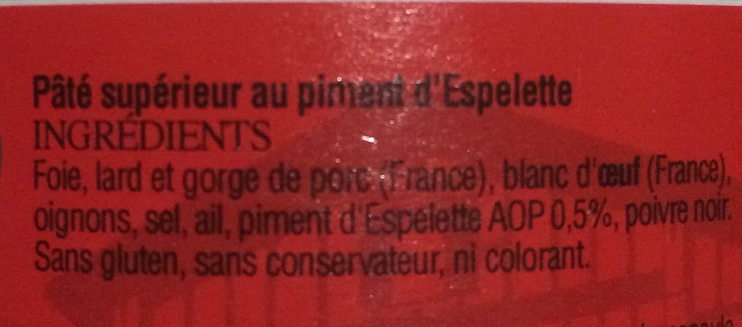 Bixente Ibarra Pâté basque au piment d'Espalette packshot