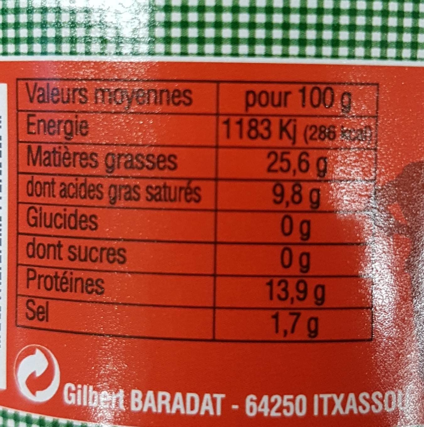 Bixente Ibarra Boudin Basque au piment d'Espelette packshot