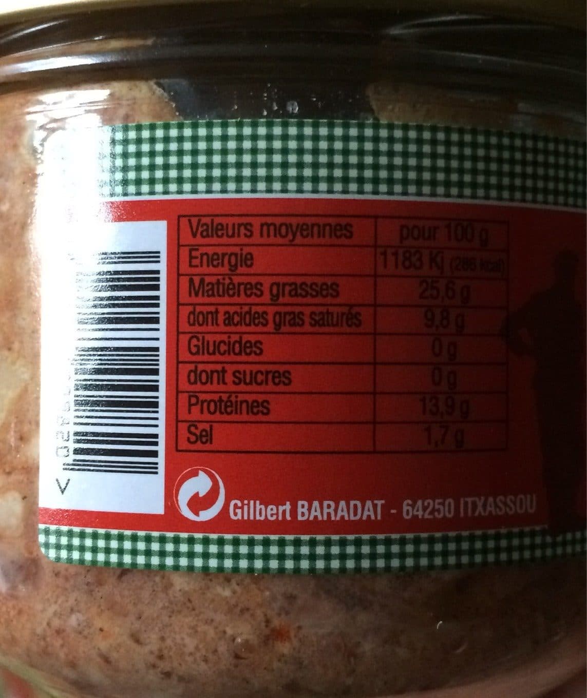 Bixente Ibarra Paté de canard piment espelette packshot