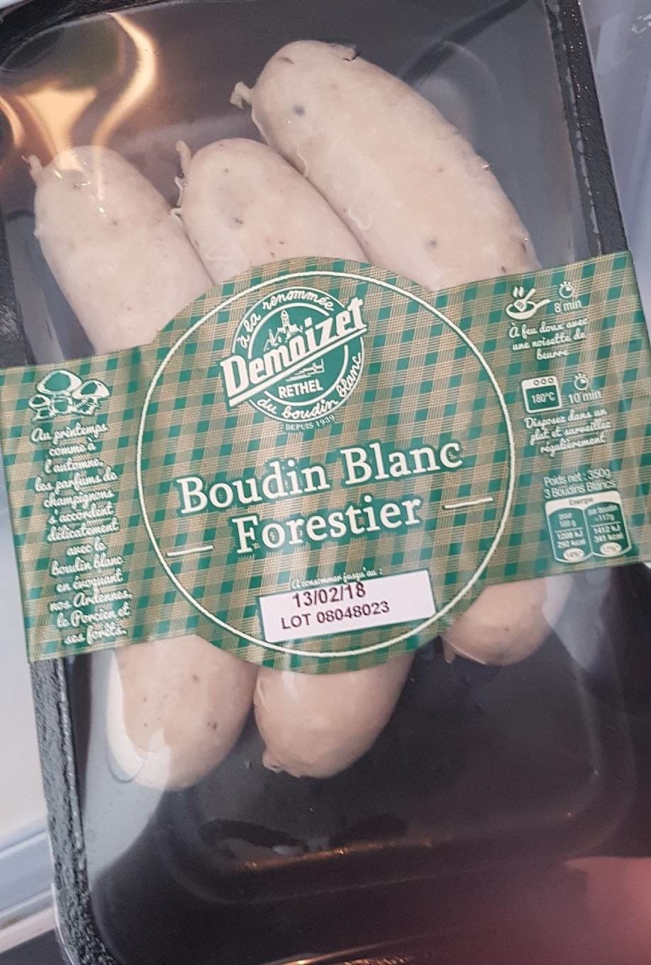 Demoizet Boudins Blanc Forestier 3 Pieces 350G packshot