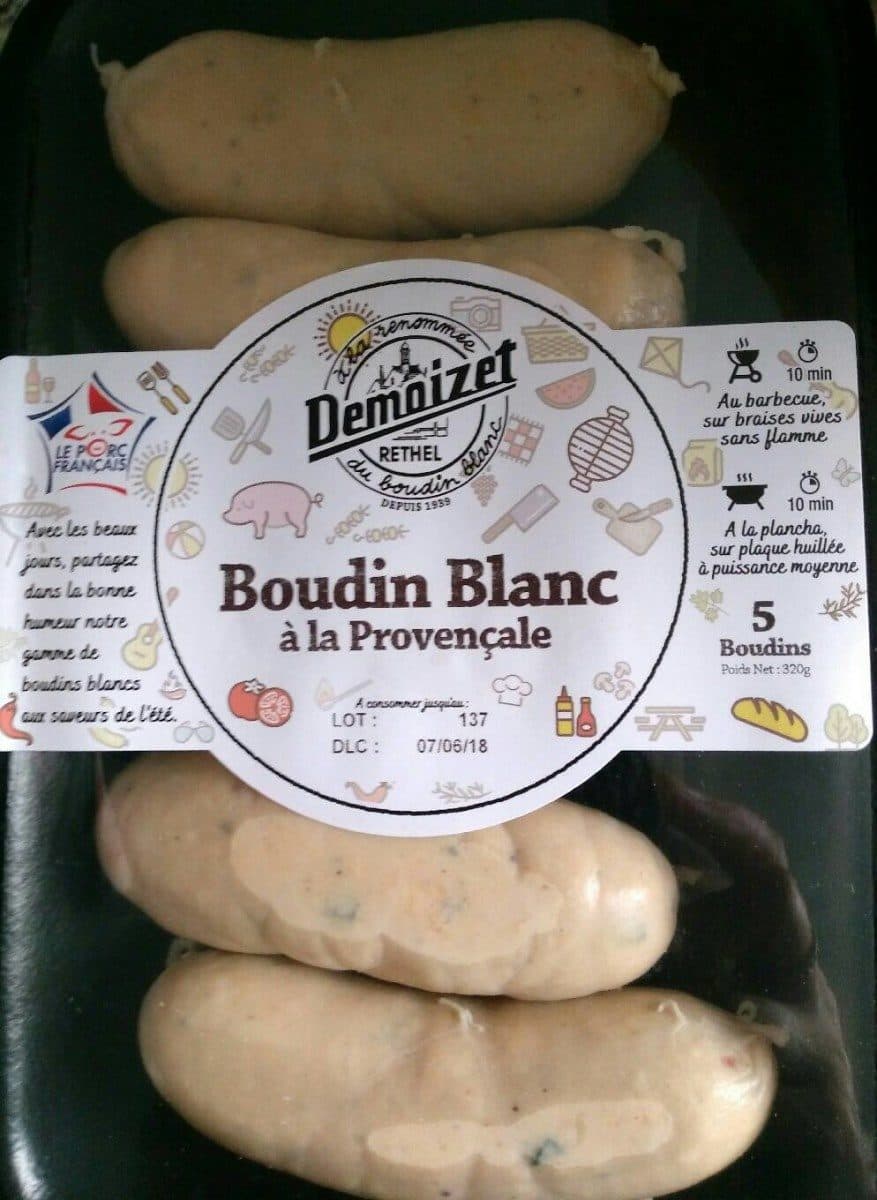 Open Food Facts Boudin blanc à la provençale packshot