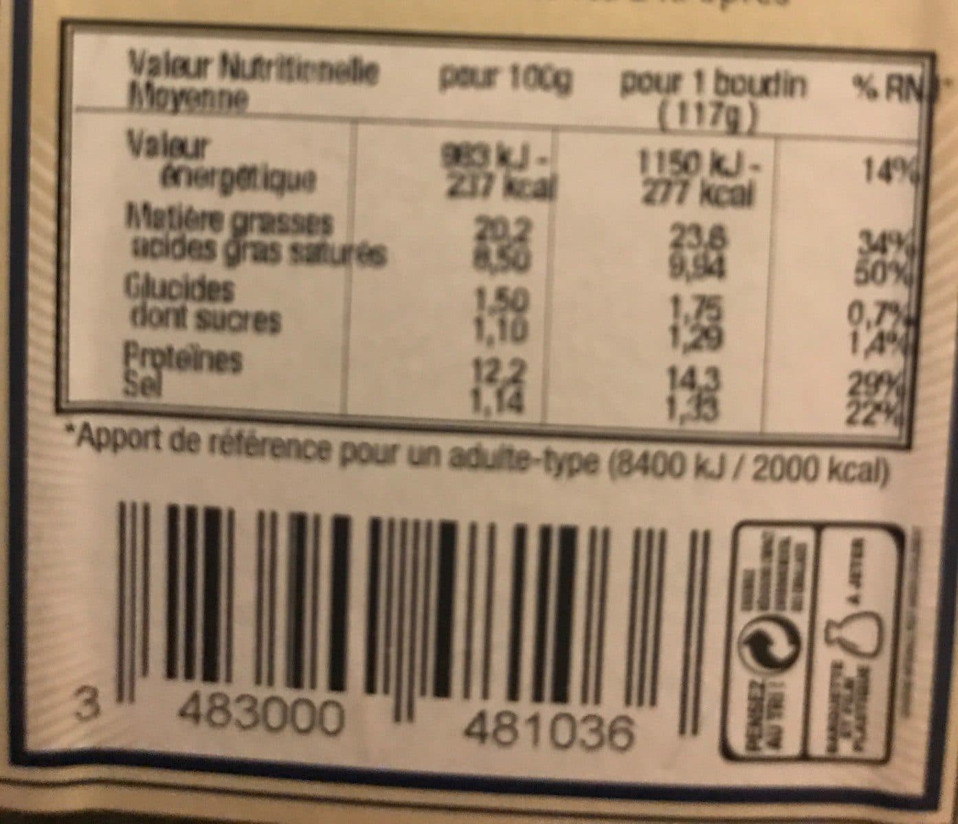Open Food Facts Boudin blanc Forestier packshot
