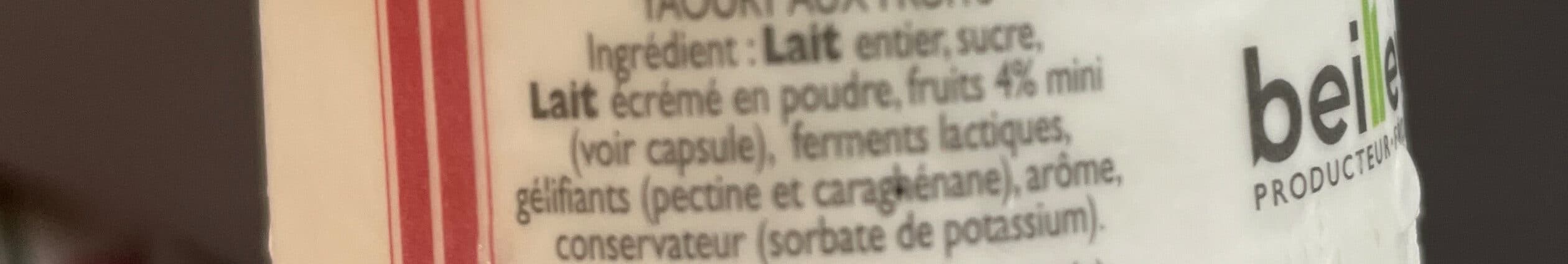 Beillevaire Yahourt aux fruits / cassis packshot