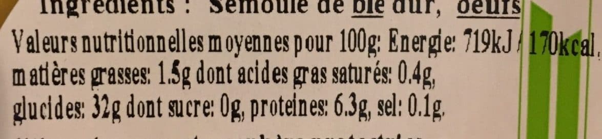 Beillevaire Tagliatelles fraiches nature packshot