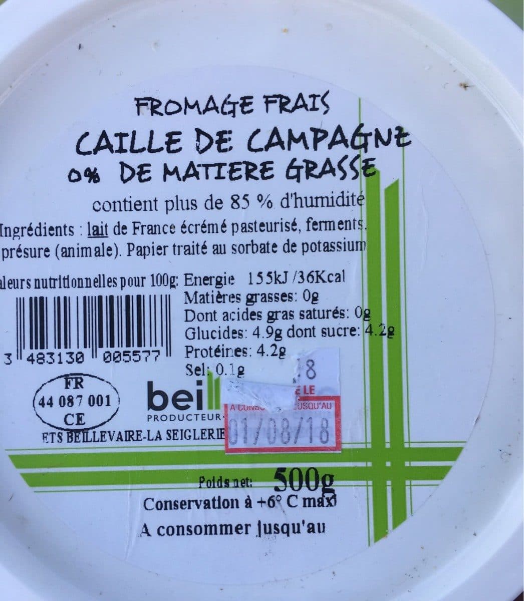 Beillevaire Fromage frais caille de campagne packshot