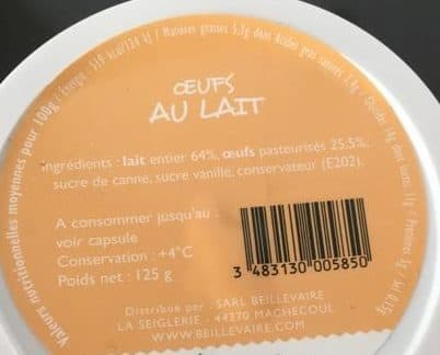 Beillevaire Œufs au Lait packshot