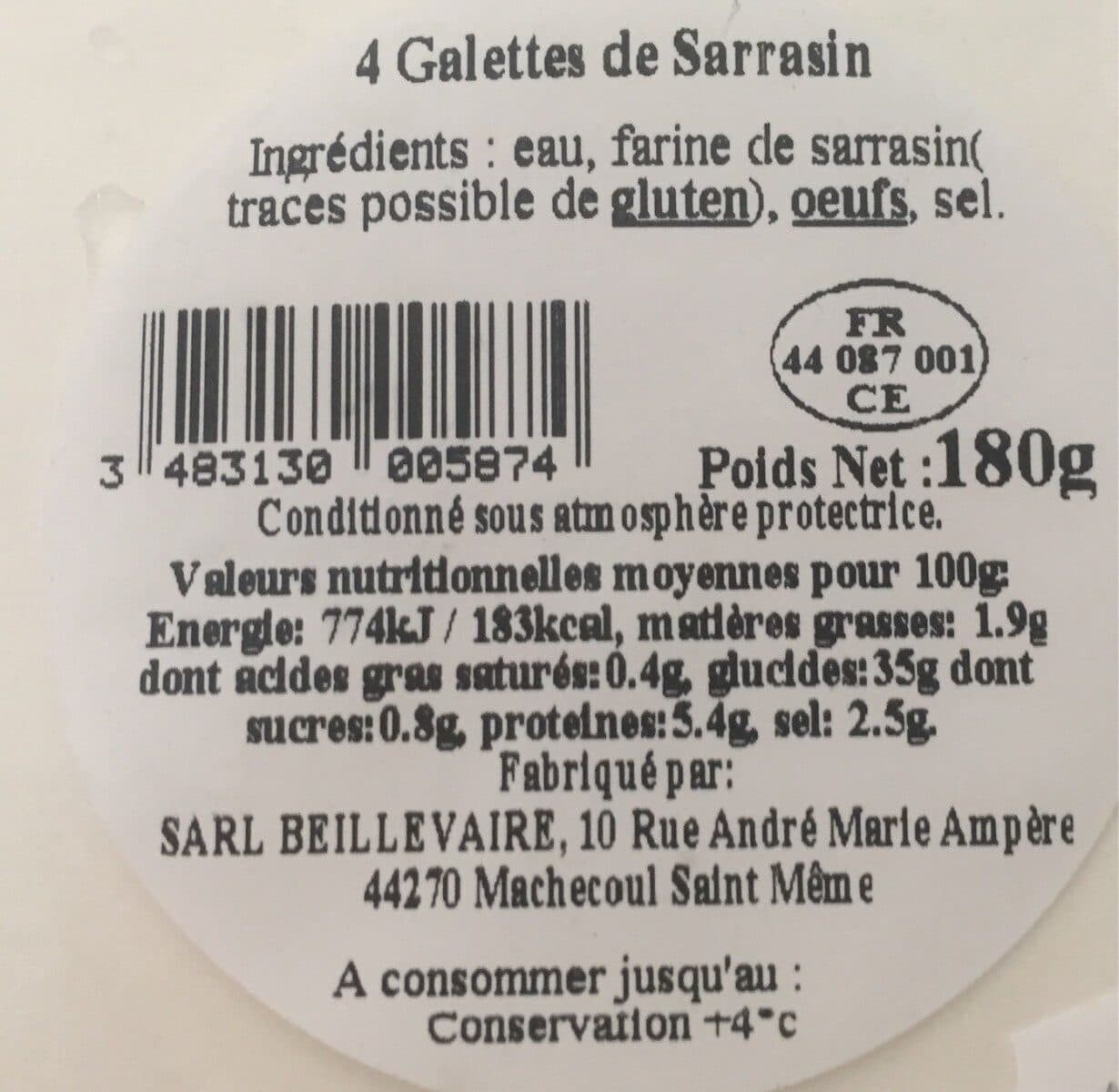 Beillevaire Galette packshot
