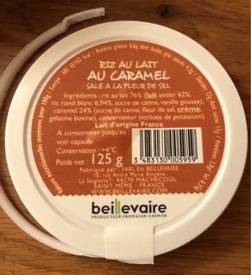 Beillevaire Riz au lait au caramel packshot