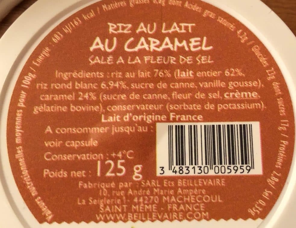 Beillevaire Riz au lait au caramel packshot