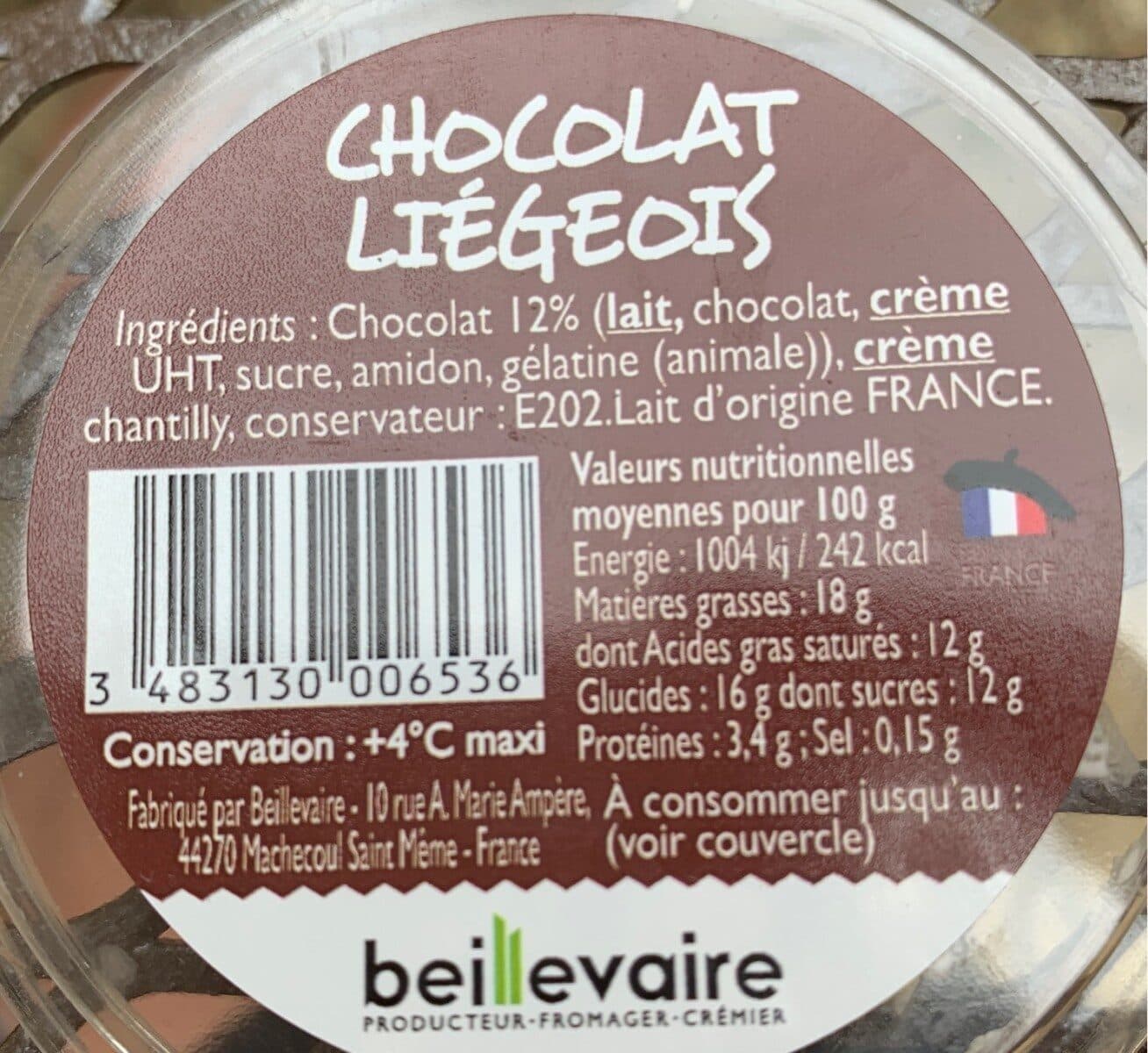 Beillevaire Chocolat liégeois packshot