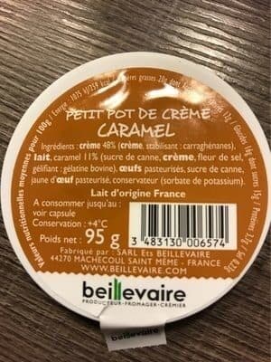 Beillevaire Petit pot de crème caramel packshot
