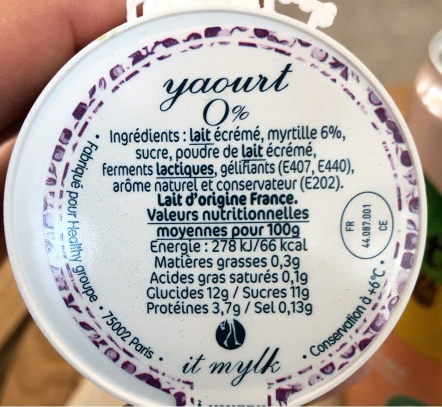 It Mylk Yaourt 0% à la myrtille exquise packshot