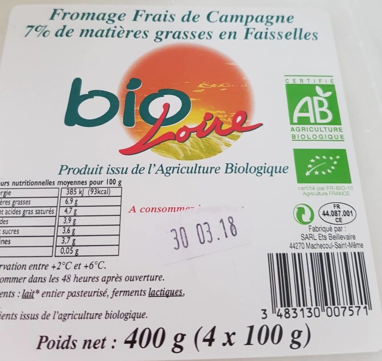 Beillevaire Fromage frais de campagne packshot