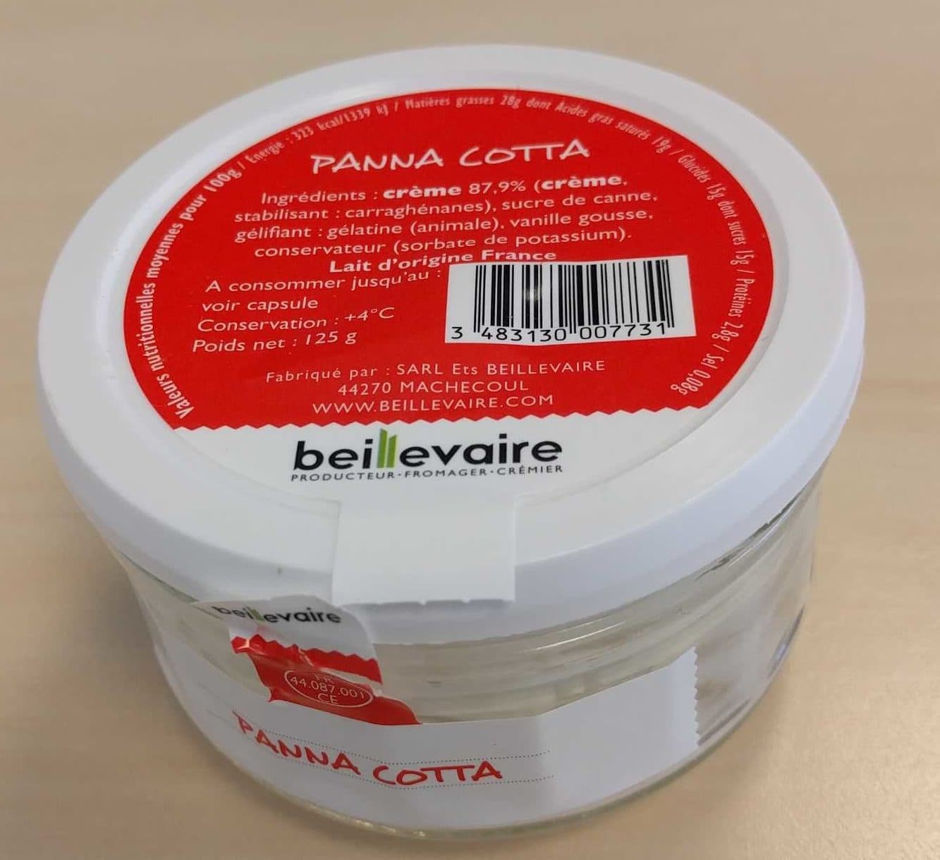 Beillevaire Panna Cotta packshot