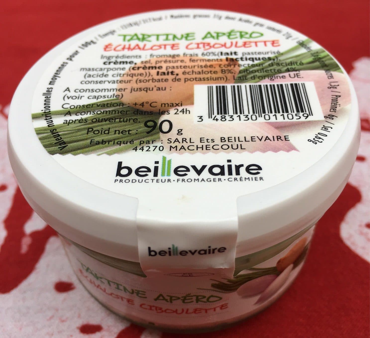 Beillevaire Tartine apéro Echalote - Ciboulette packshot