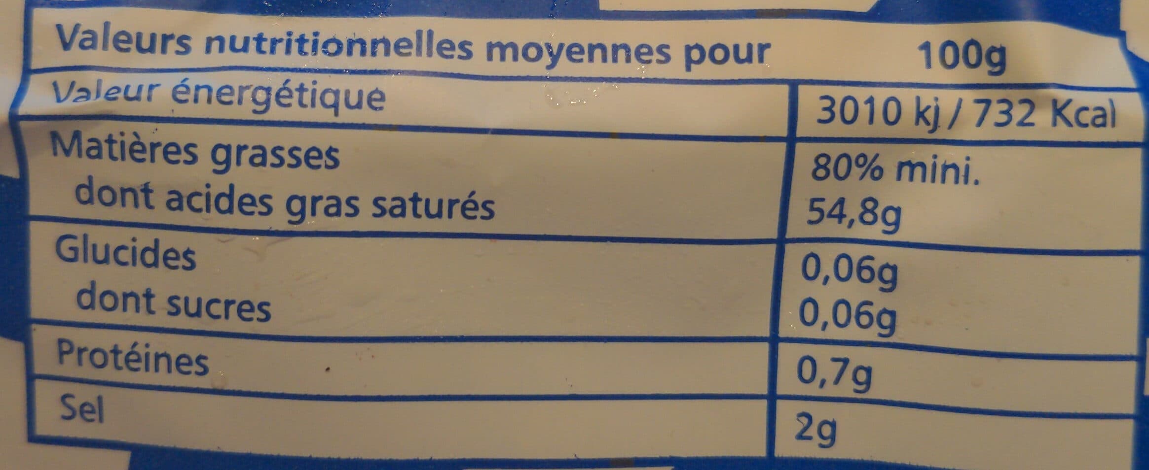 La case bleue Beurre de Baratte à la fleur de sel de l'île de Ré packshot