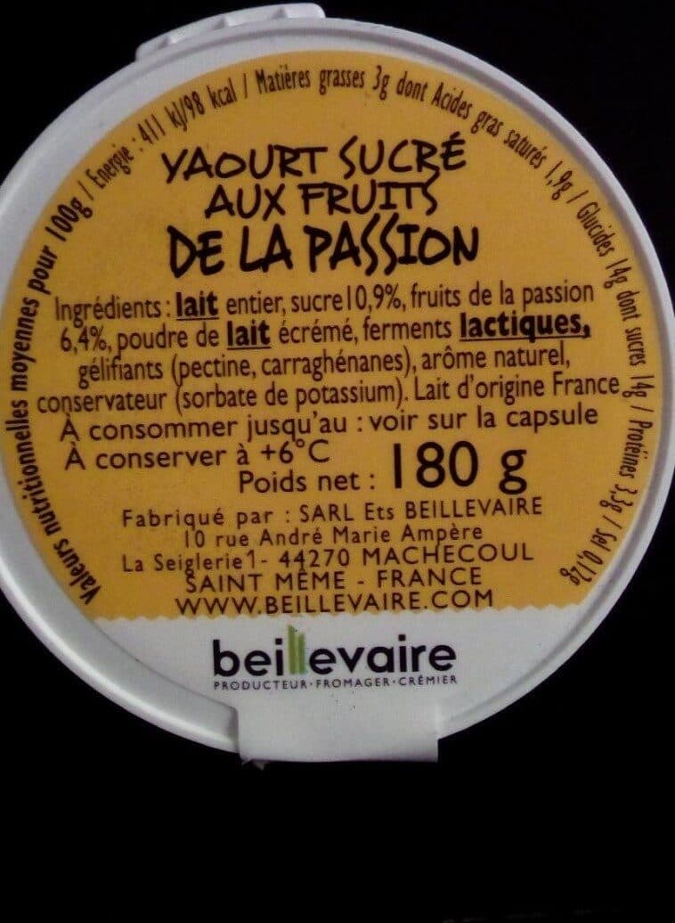 Beillevaire Yaourt aux fruits packshot