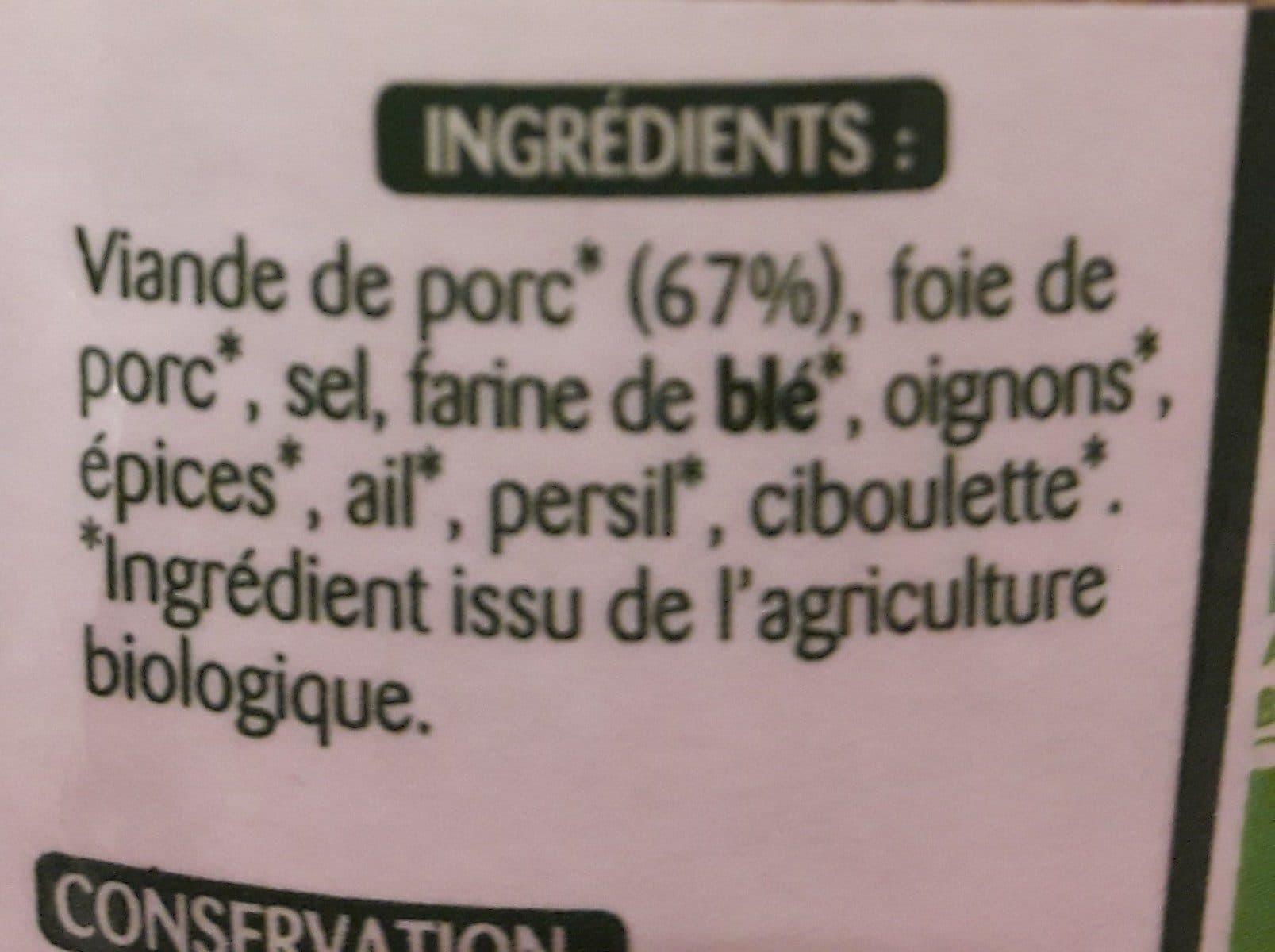 Bioporc Pâté de campagne à l'ancienne packshot