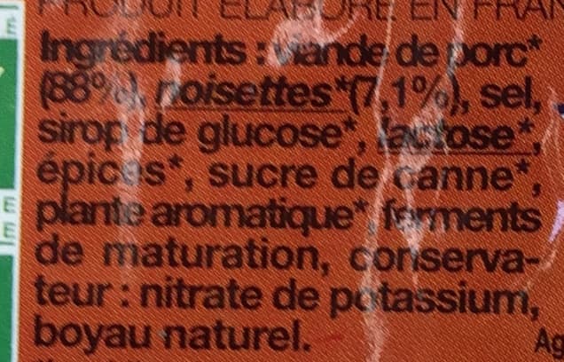 Bonjour Campagne Saucisson sec Bio aux noisettes packshot