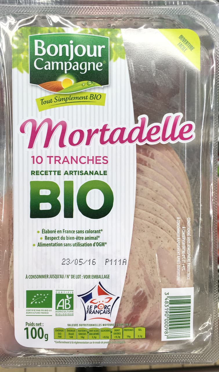 Bonjour Campagne Mortadelle bio packshot