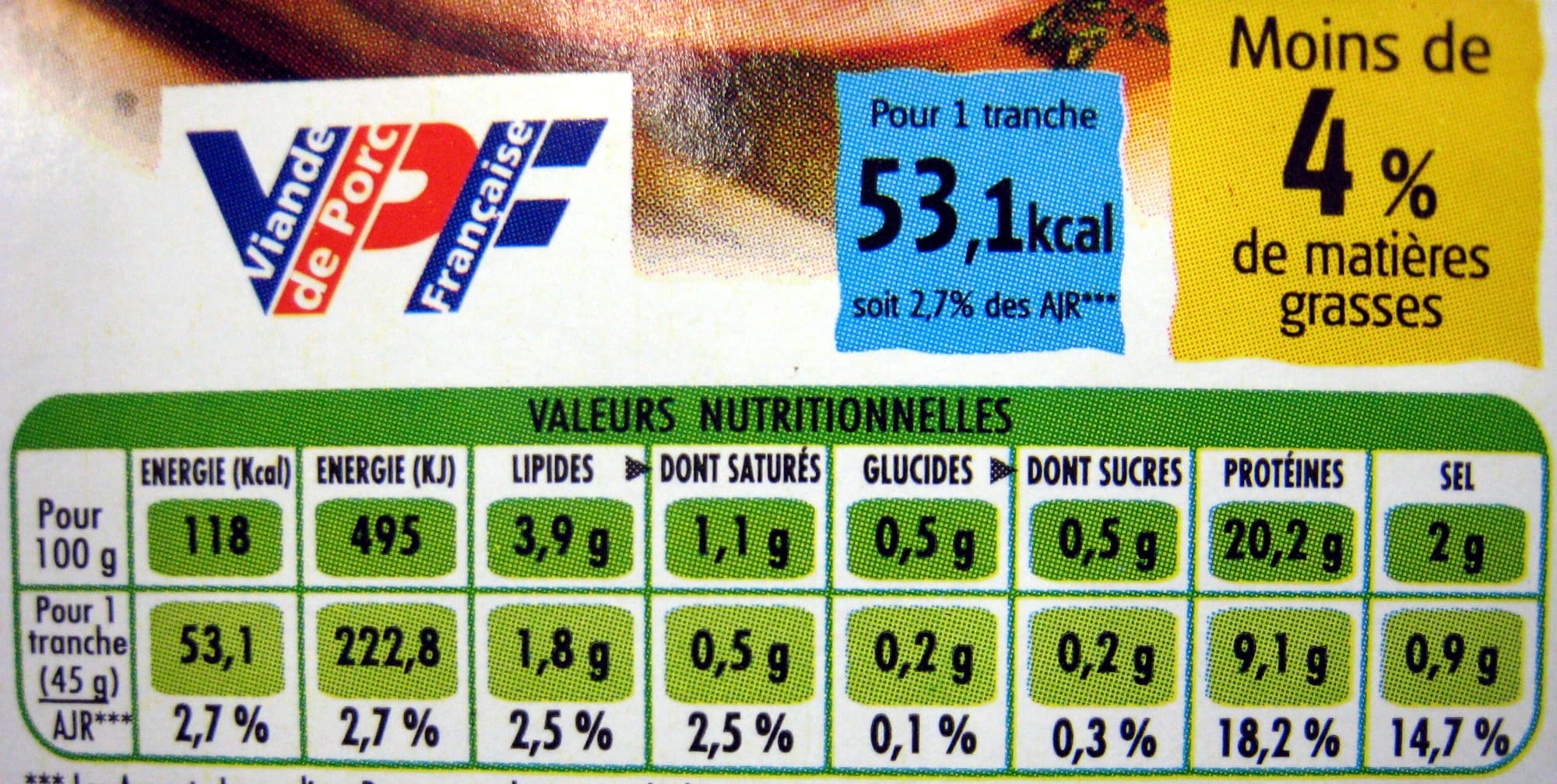 Bonjour campagne Jambon cuit avec couenne packshot