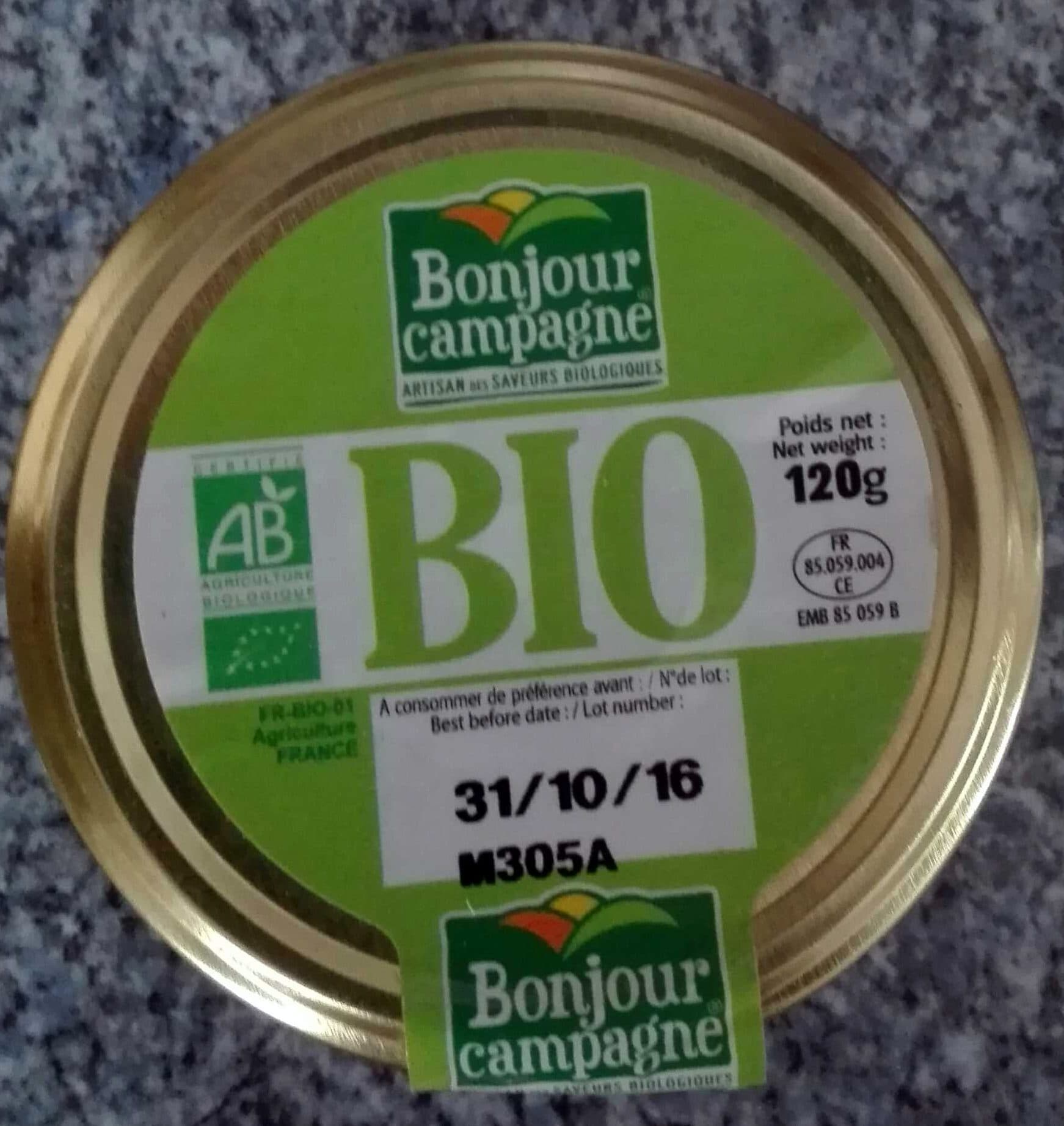 Bonjour campagne Rillettes de canard packshot