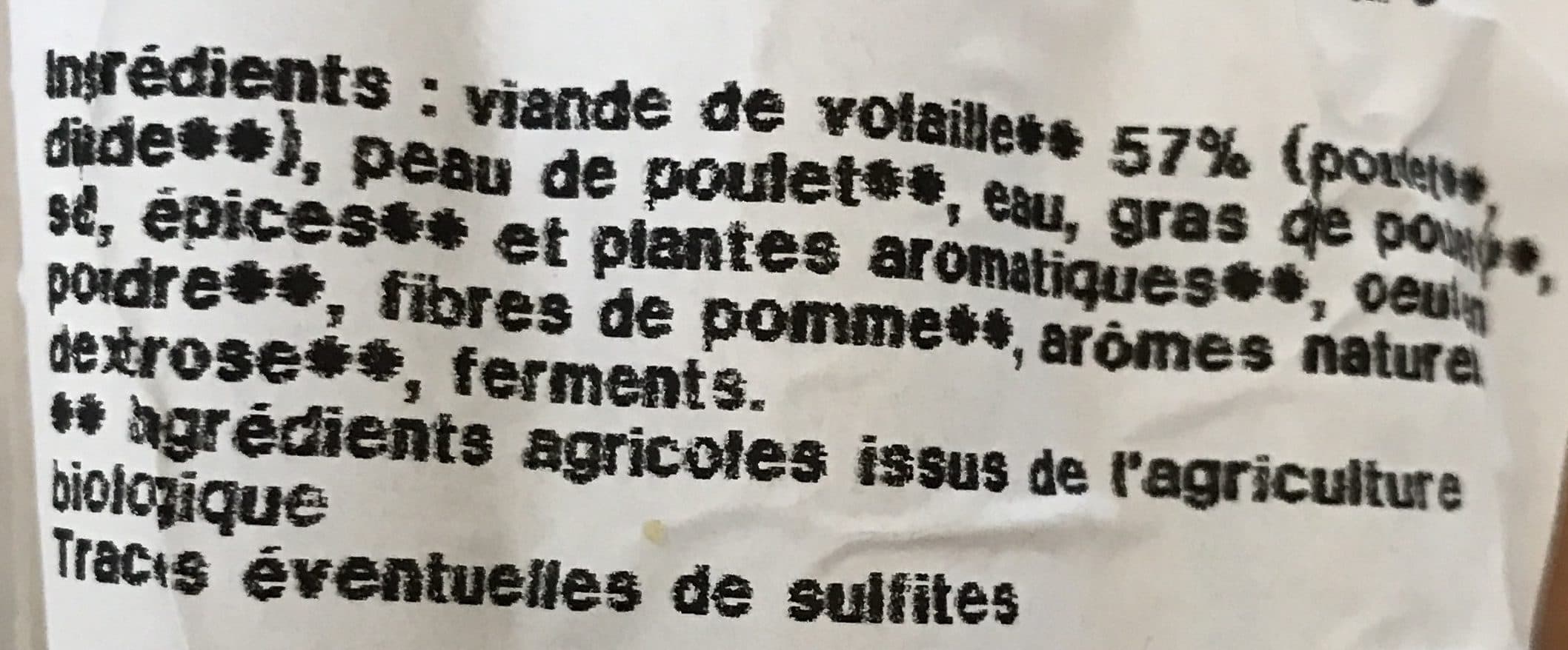 Bonjour campagne 4 Knacks de volaille Bio packshot