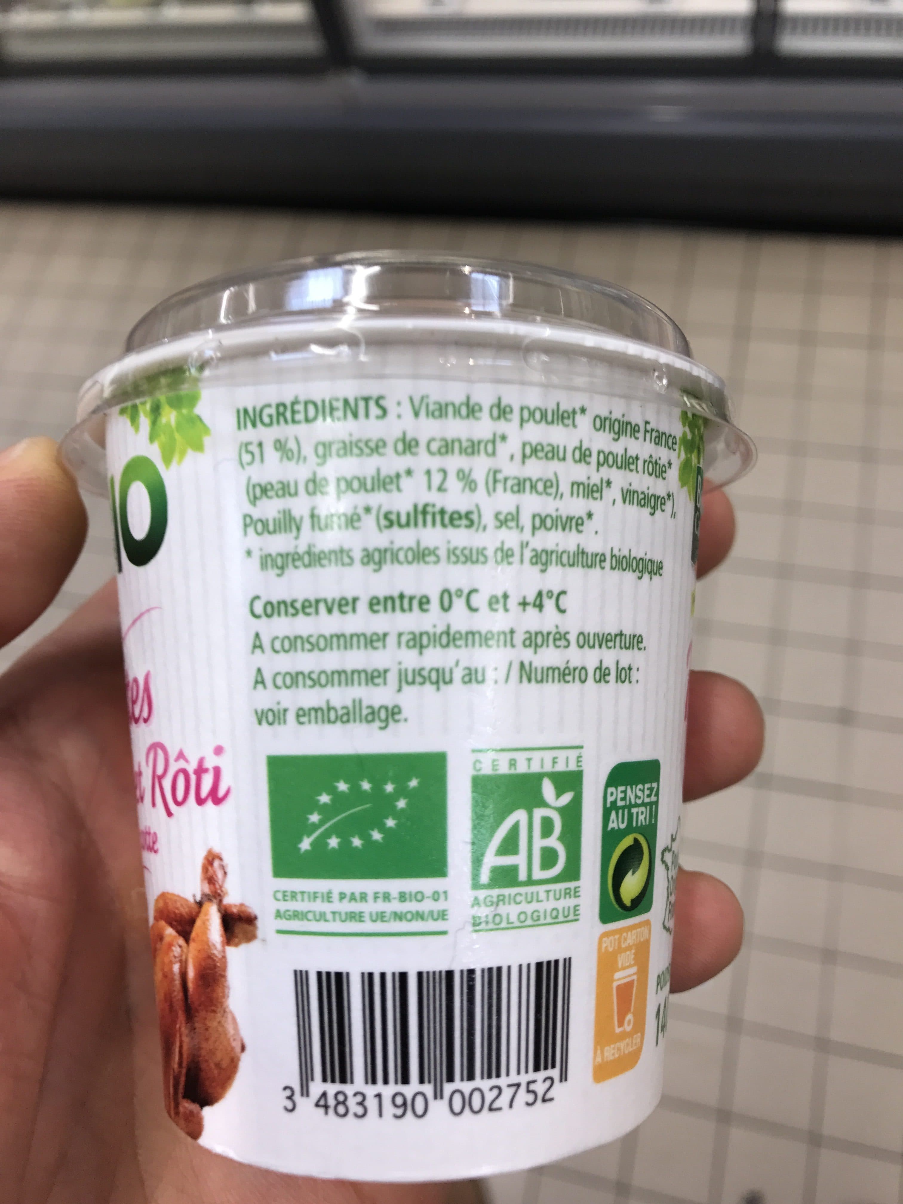 Bonjour Campagne Rillettes de Poulet Rôti en Cocotte packshot