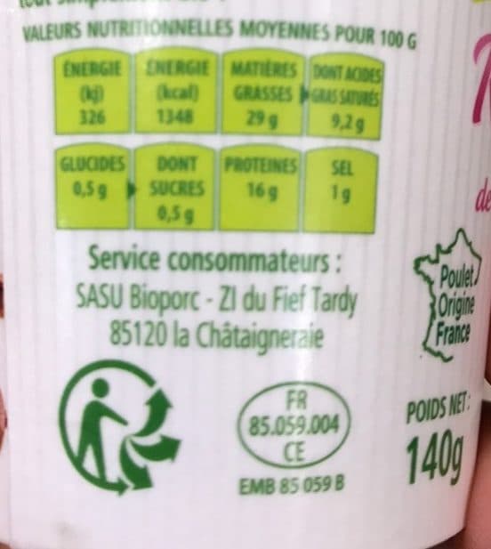 Bonjour Campagne Rillettes de Poulet Rôti en Cocotte packshot