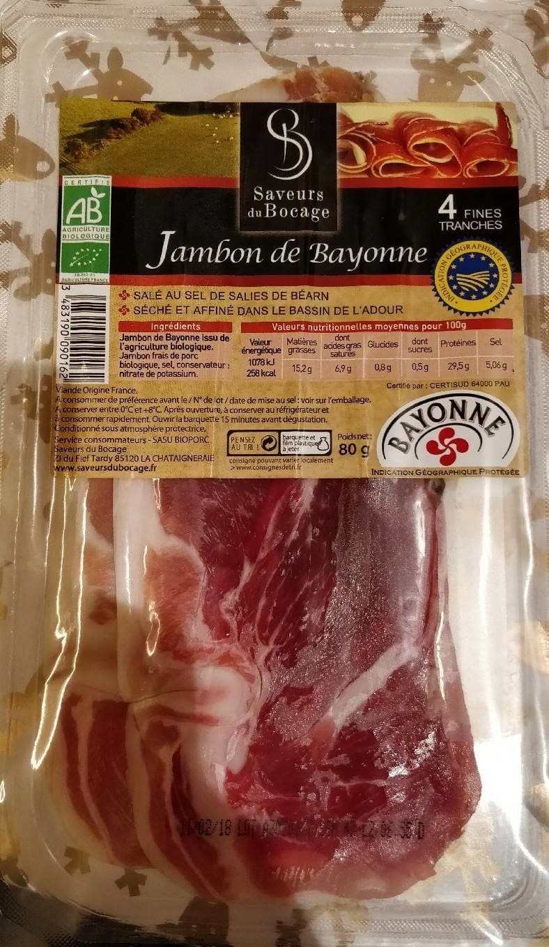 Saveurs Du Bocage Jambon de Bayonne packshot