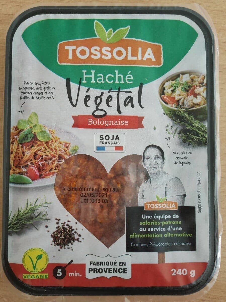Tossolia Haché végétal façon Bolognaise packshot
