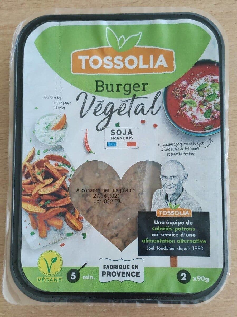 Tossolia Burger Végétal packshot