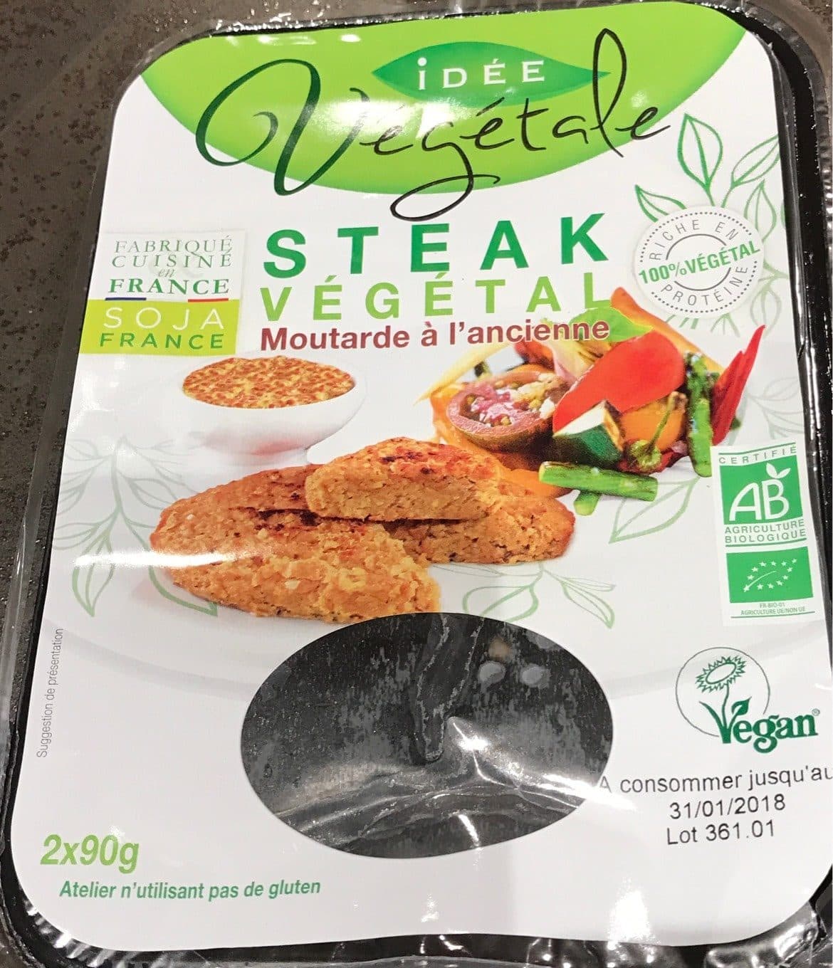 Cereal bio Steak Végétal - moutarde à l'ancienne packshot