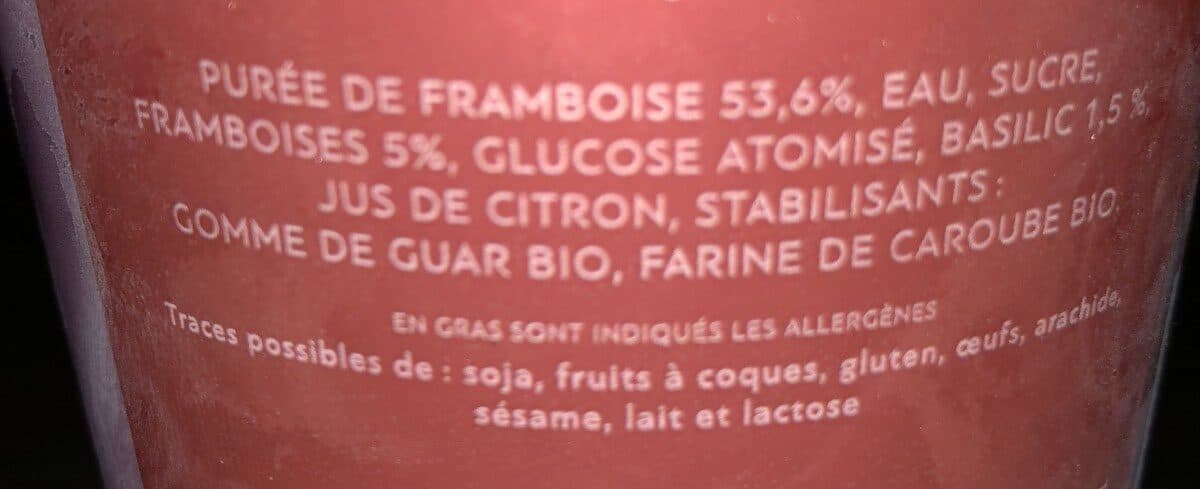 Maison Alpérel Sorbet framboise basilic packshot