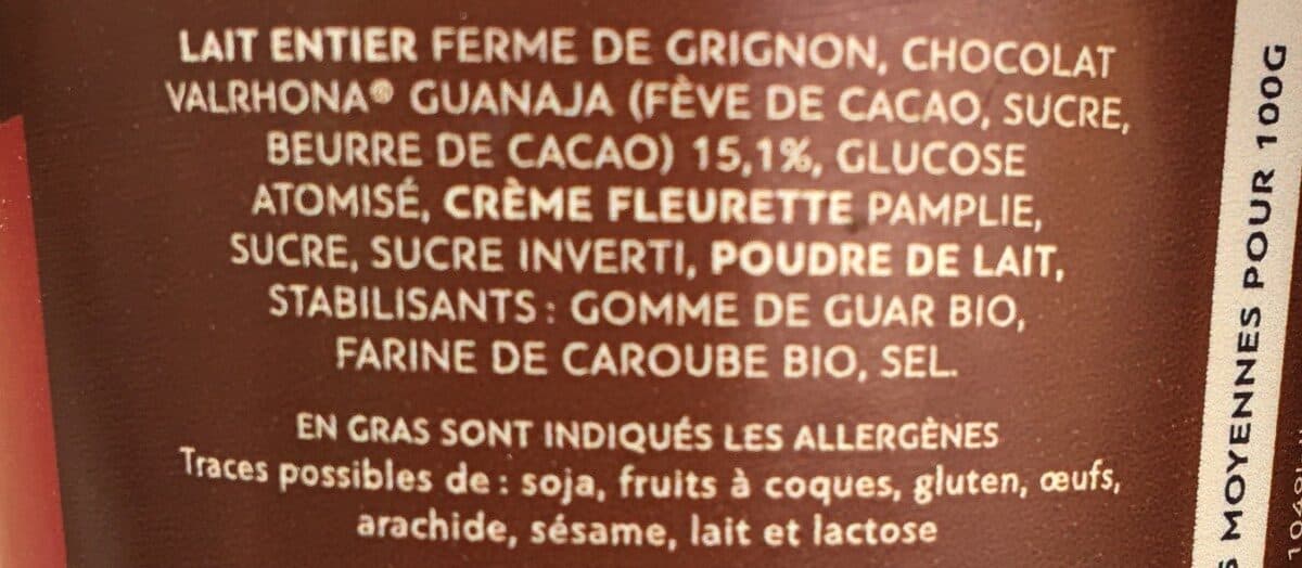 Open Food Facts Glace Chocolat Guanaja packshot