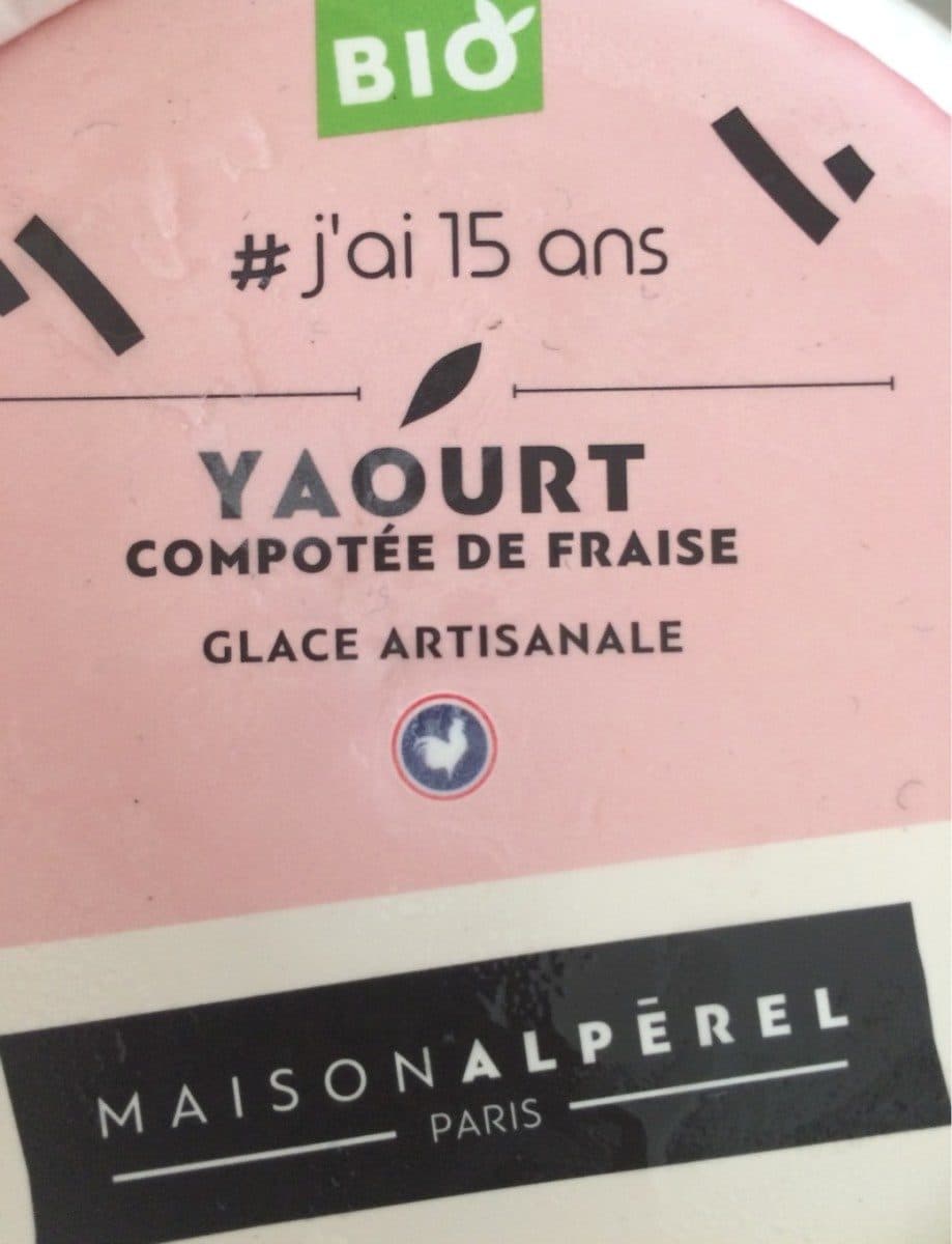 maison alperel Yaourt compotee de fraise glace packshot