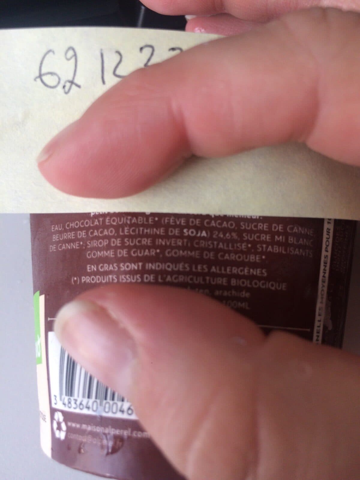Open Food Facts Sorbet artisanal chocolat noir grand cru packshot