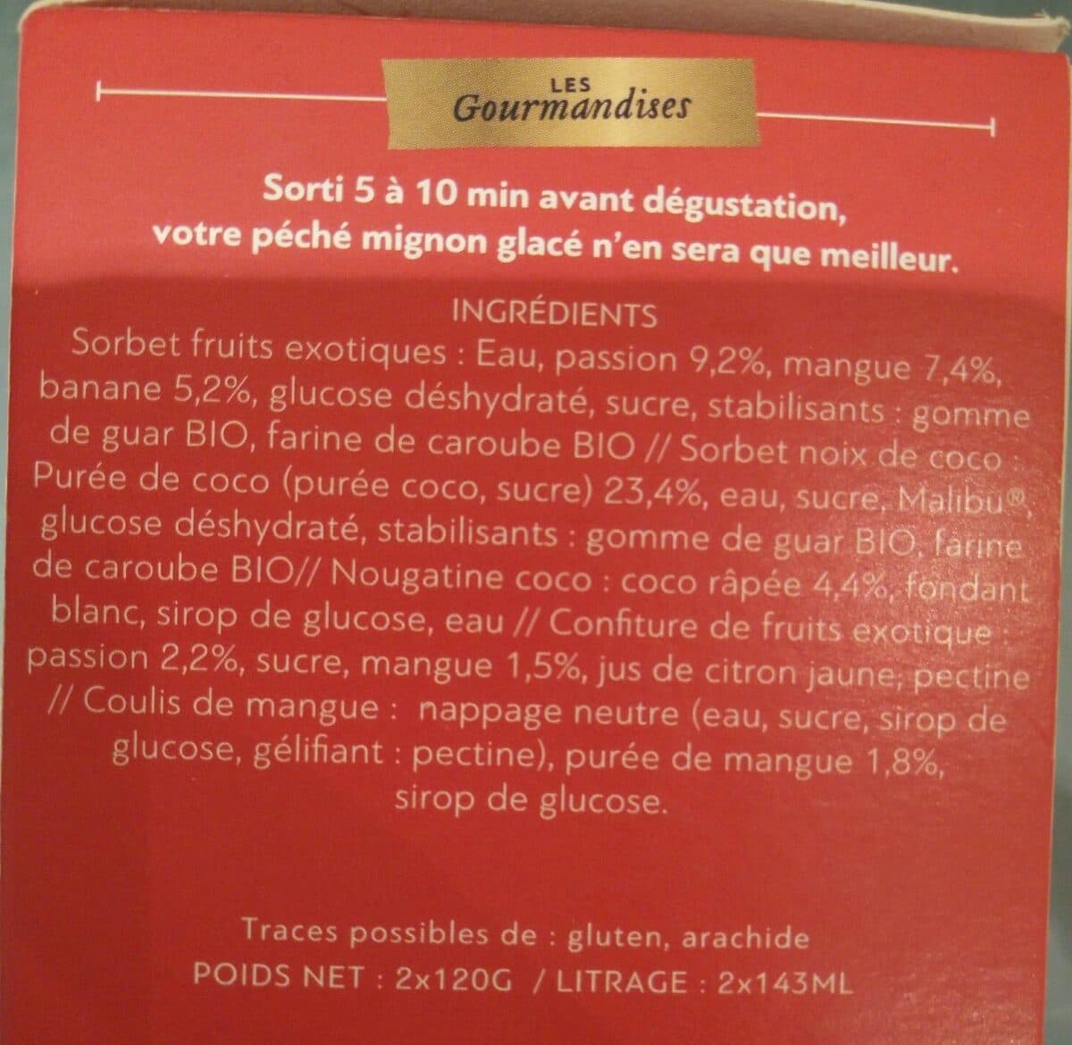Open Food Facts Sorbet fruits exotiques packshot