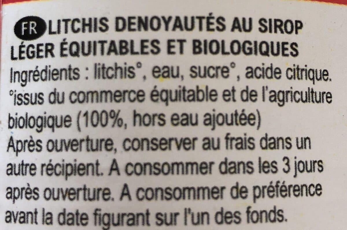 Terra etica Litchis dénoyautés packshot