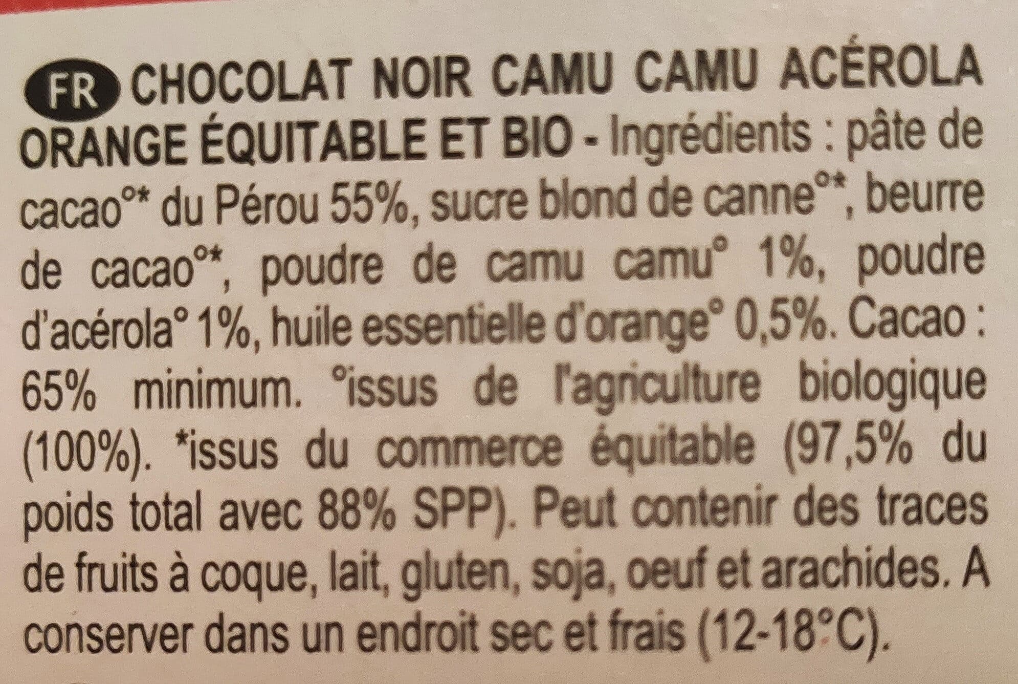 Terra Etica Chocolat noir Super fruit d'Amazonie packshot
