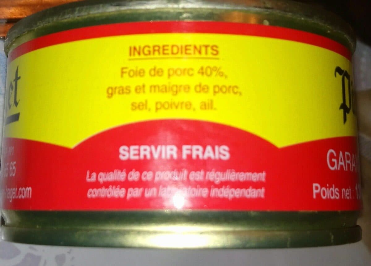 Open Food Facts Pâté de Foie de porc packshot