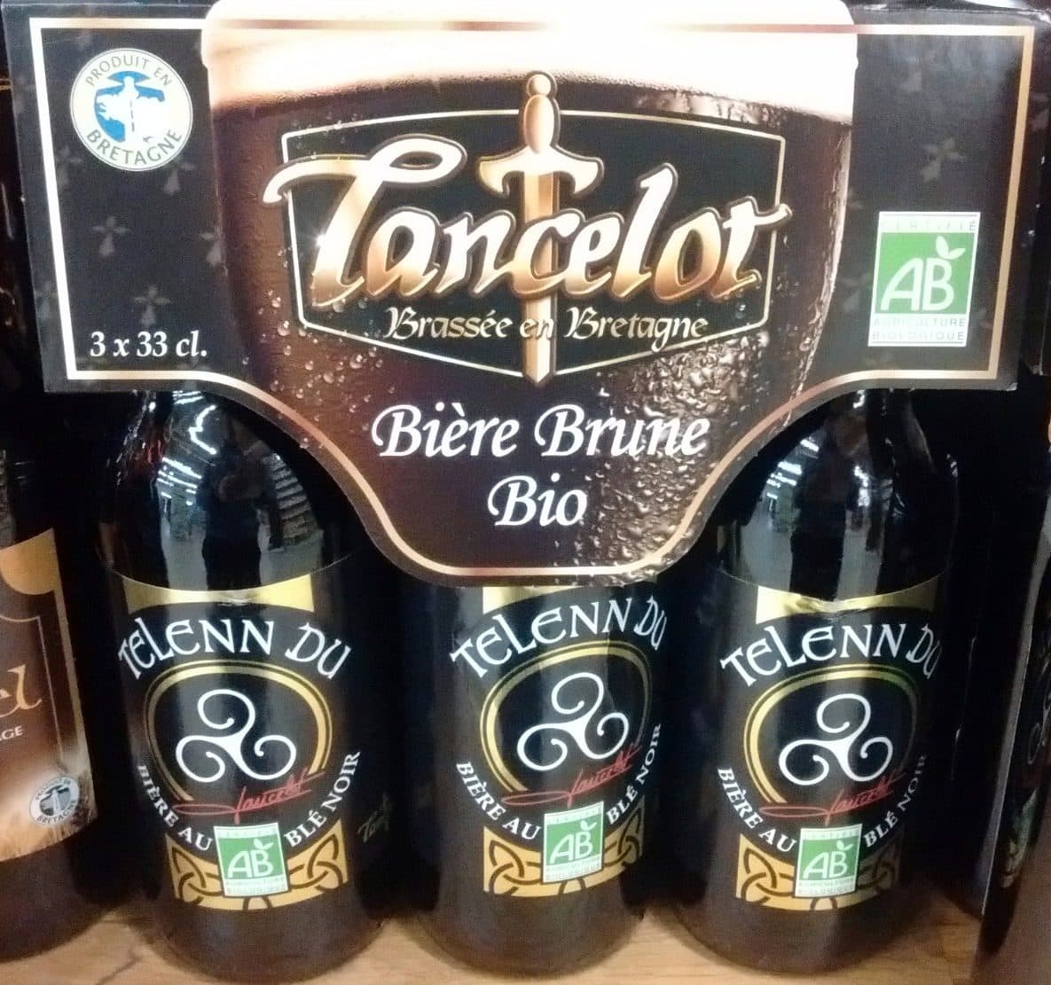 Lancelot Bière Brune Bio Telenn Du - Bière au Blé Noir packshot