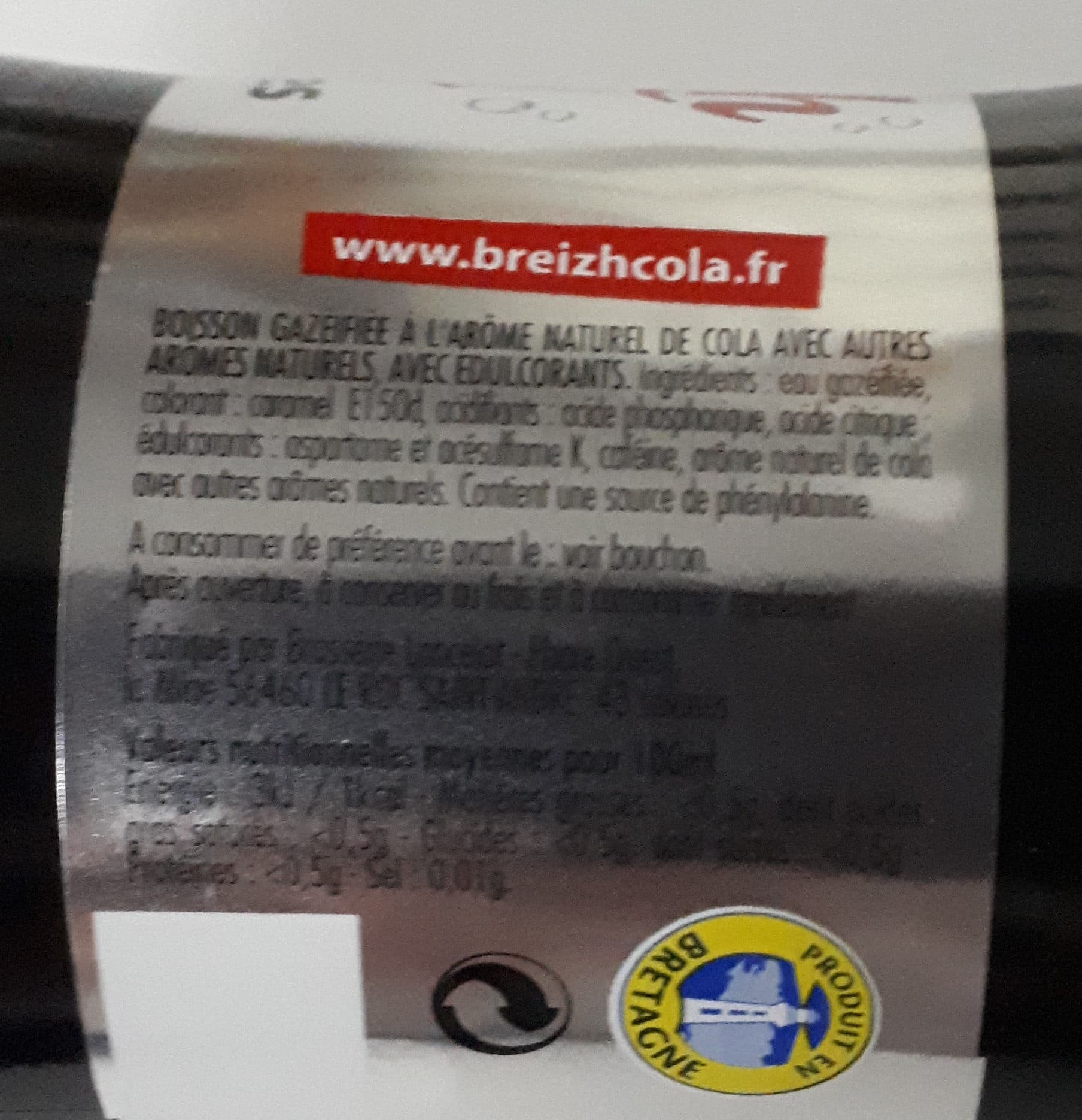 Breizh Cola Breizh cola sans sucre packshot