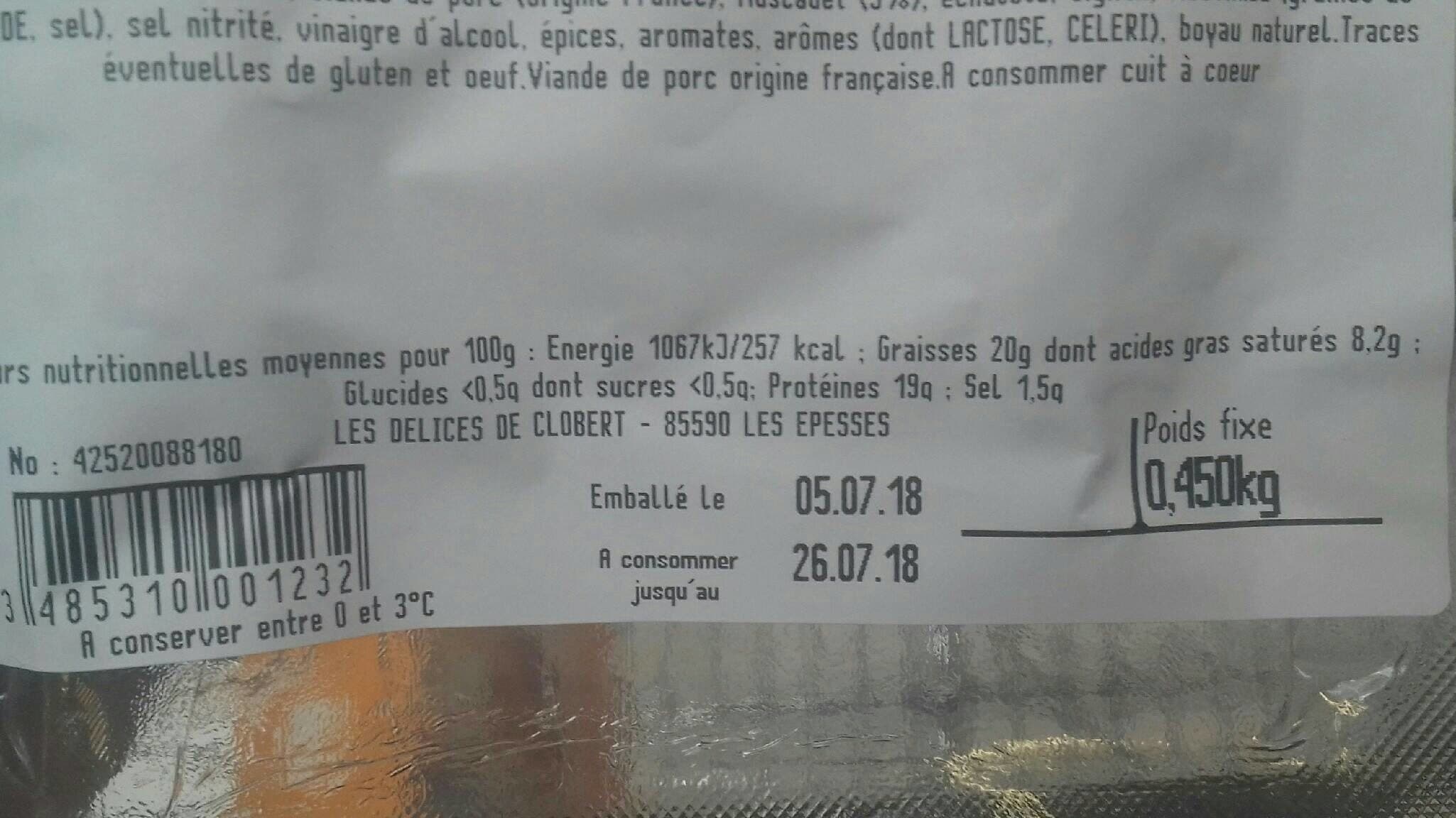 Open Food Facts Andouillettes fines de Vendée packshot
