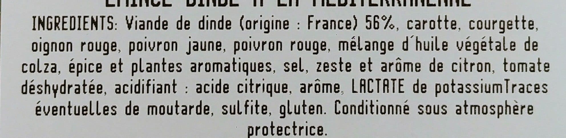 Open Food Facts Émincé de dinde à la méditerranéenne packshot