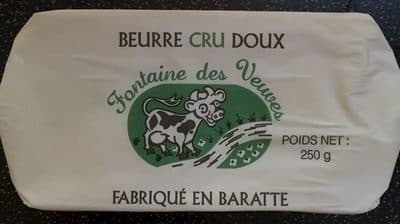 Fontaine des veuves Beurre cru doux packshot