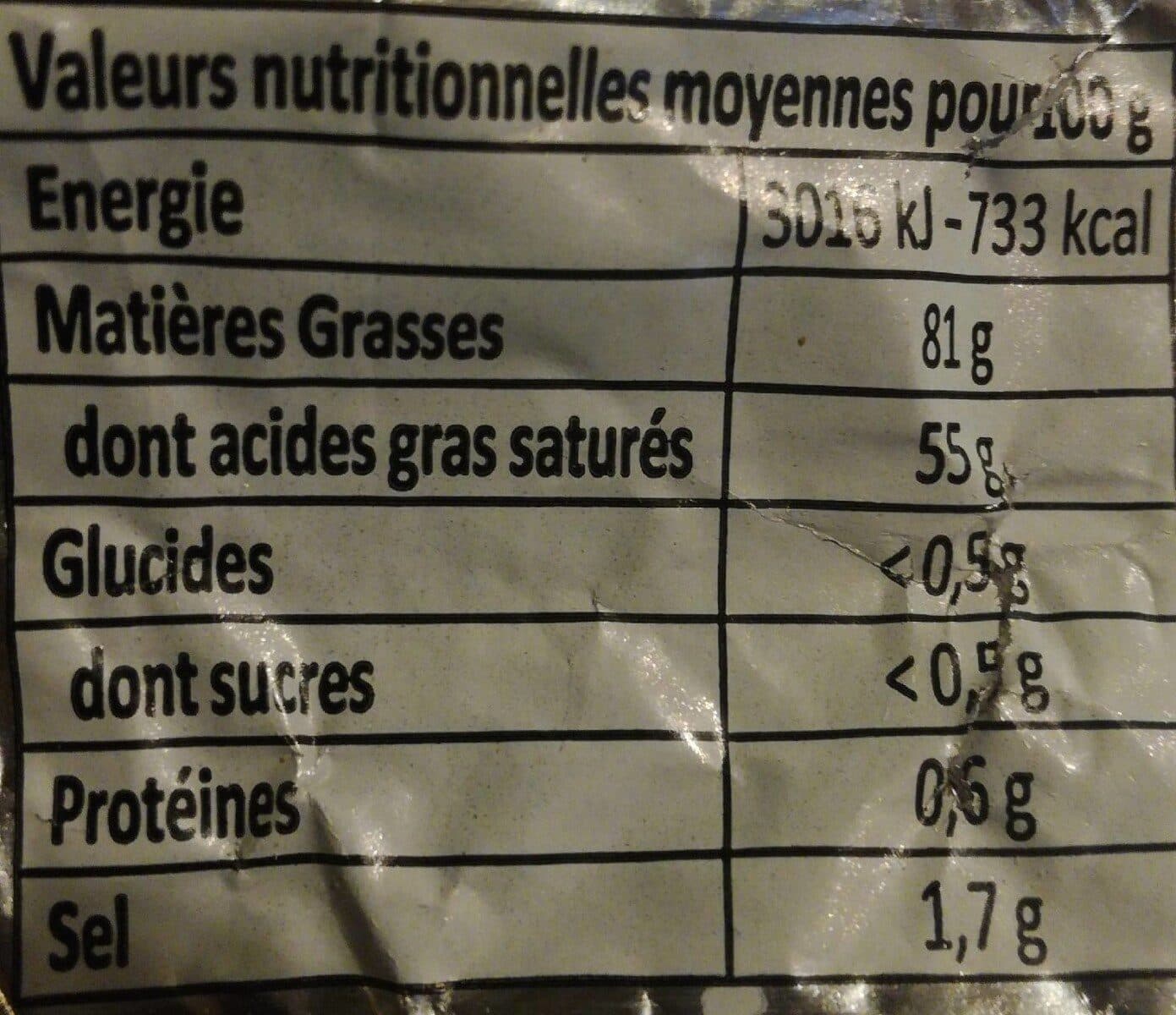 Pamplie Beurre pamplie fleur de sel île de ré packshot