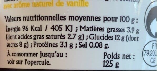 Pamplie Yaourt à la vanille packshot
