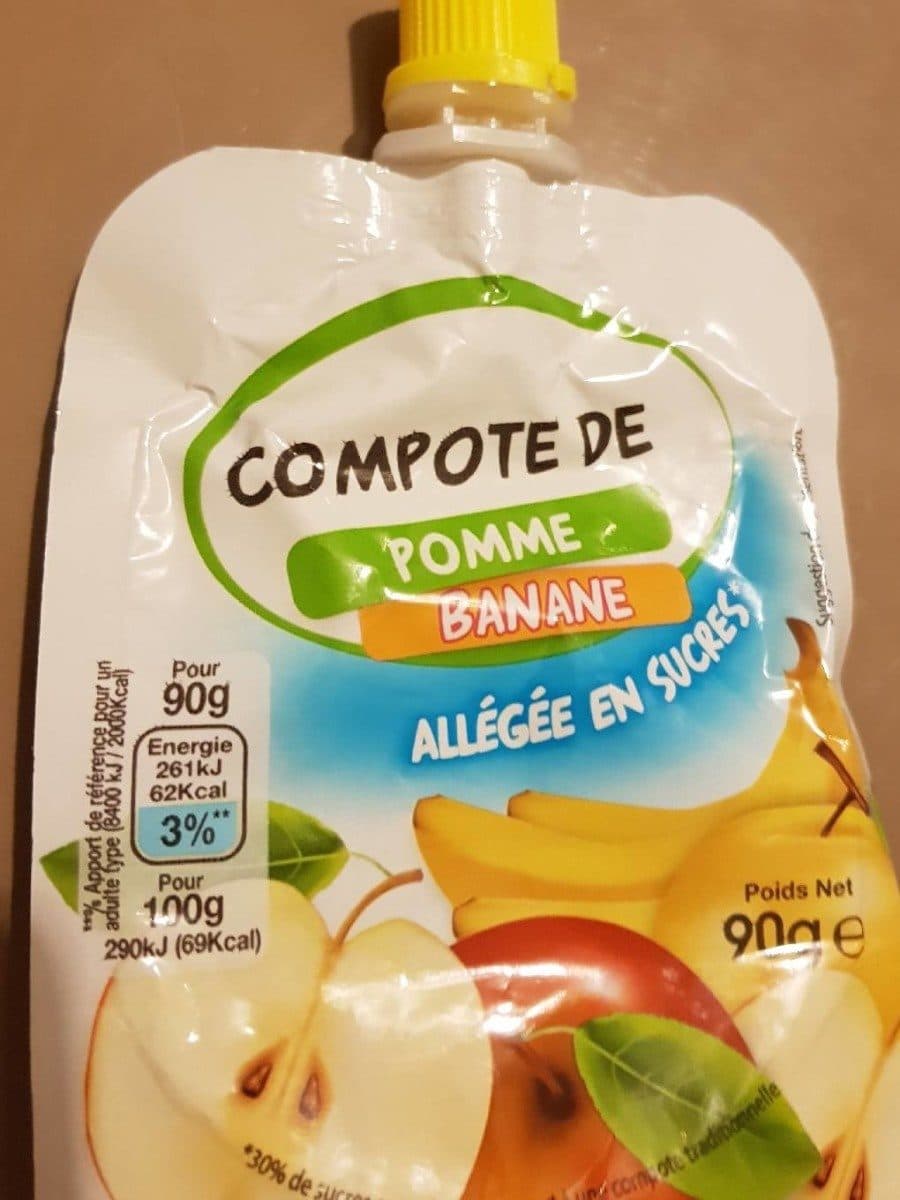 Open Food Facts Compote de pomme banane packshot
