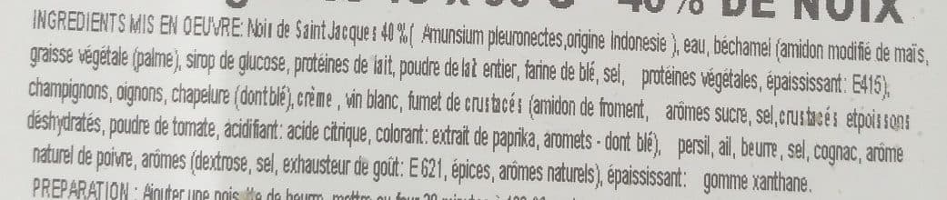 Traiteur de Cornouaille Coquilles Saint-Jacques à la Bretonne packshot